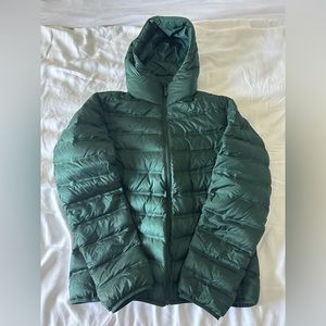 UNIQLO GREEN PARKA / JACKET - MEDIUM
